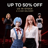 JYDoll North America in-stock sale mobile banner, up to 50% off and 2–5 day delivery